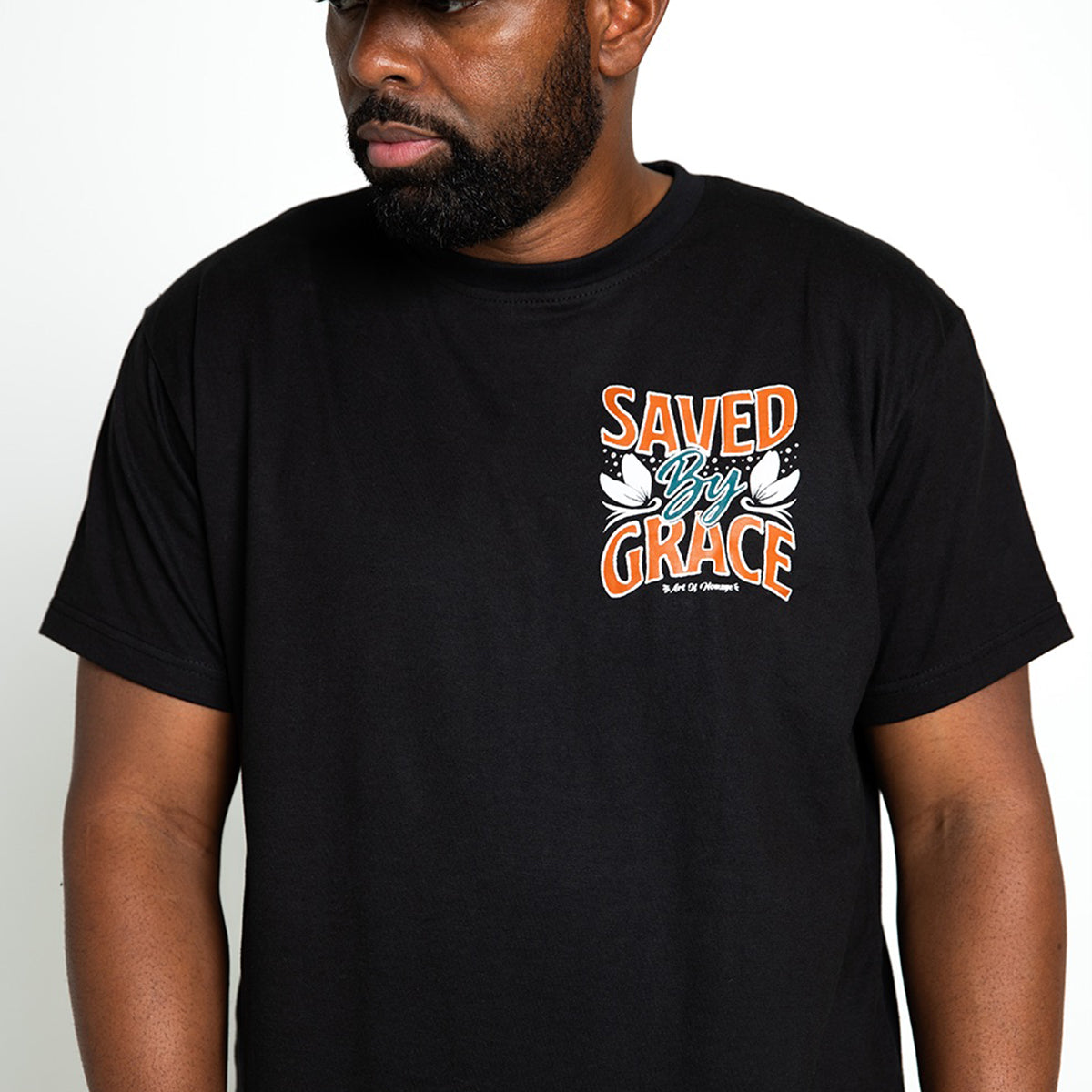 Saved By Grace Tee-Black