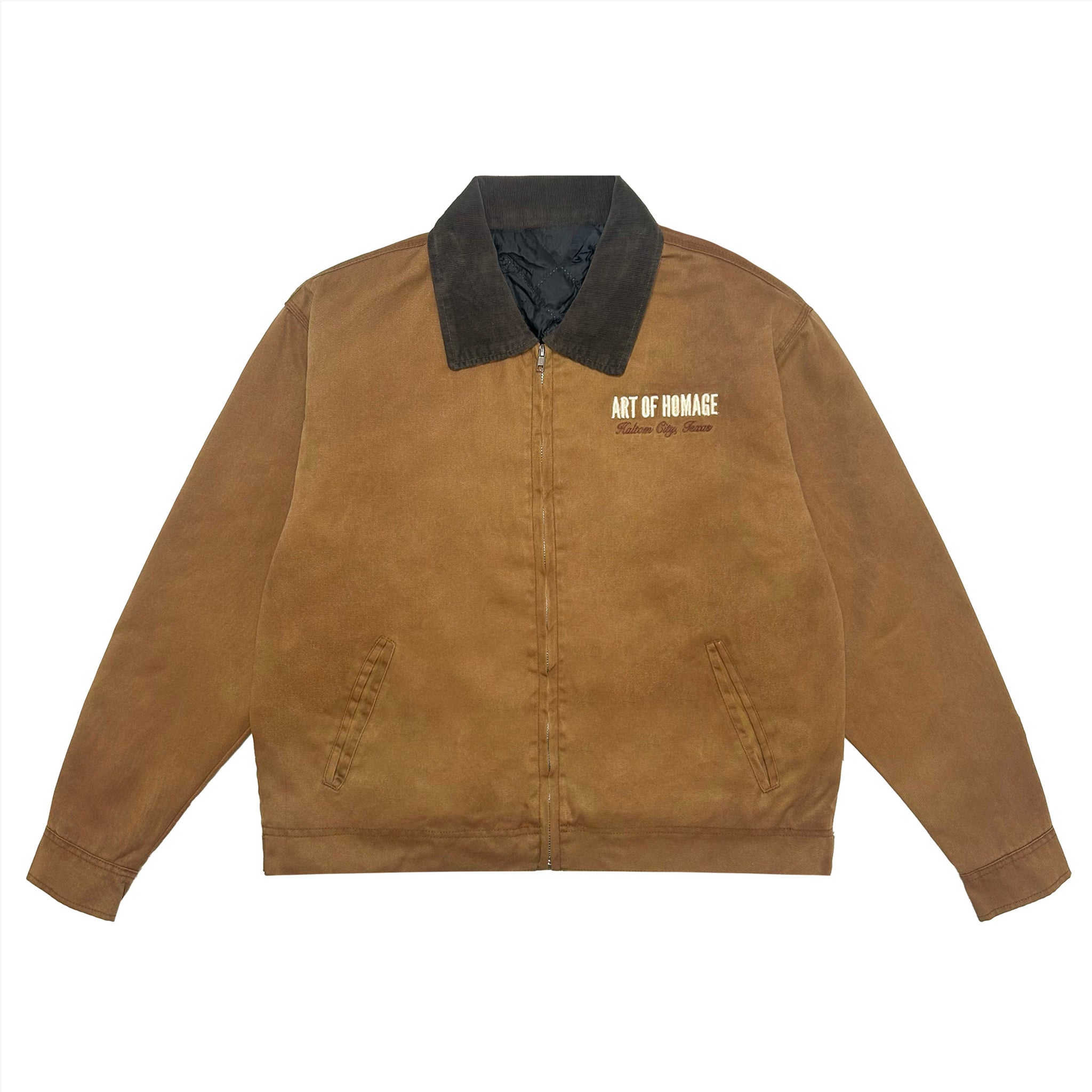 Christian Clothier Washed Utility Jacket-Brown