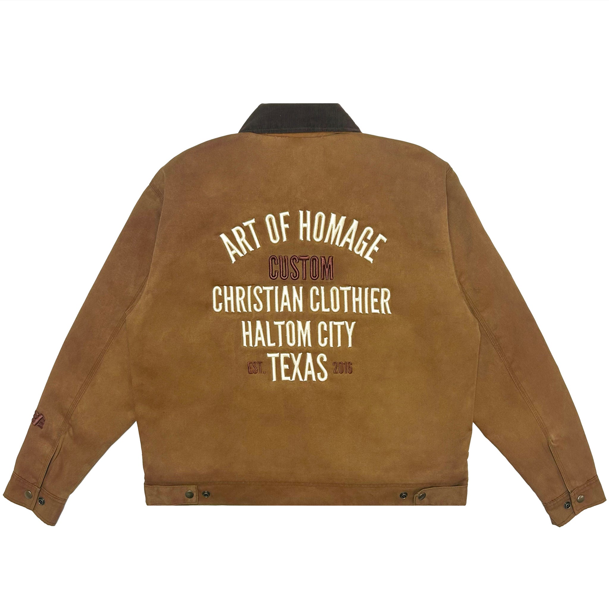 Christian Clothier Washed Utility Jacket-Brown