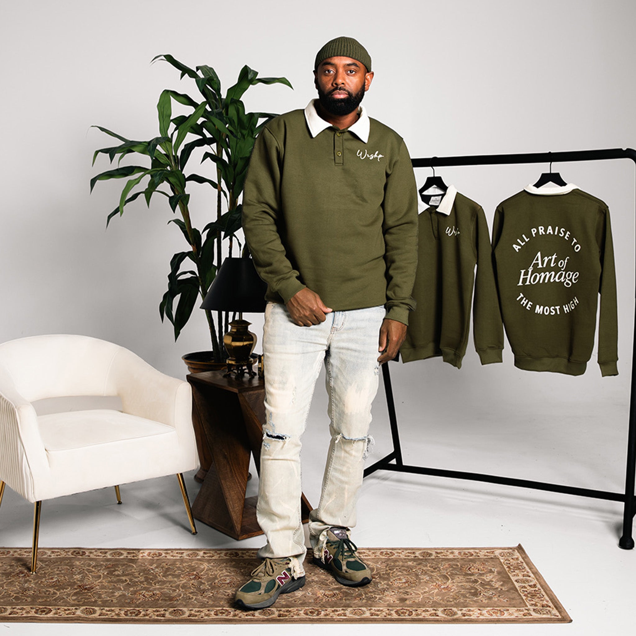 Homage Collared Pullover