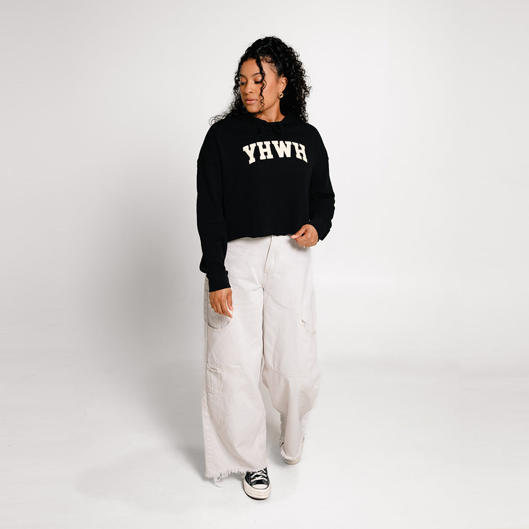 YHWH Cropped Hoodie