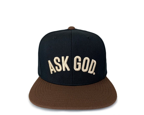 Ask God Snapback - Butter Pecan