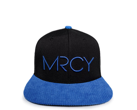 Corduroy MRCY Snapback - Blue & Black