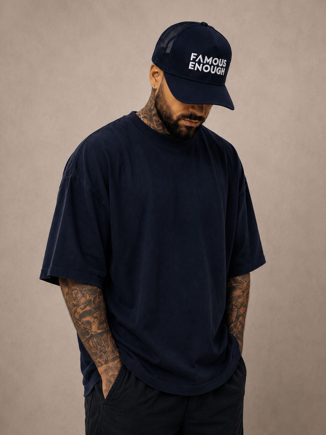 Famous Enough Trucker - Navy
