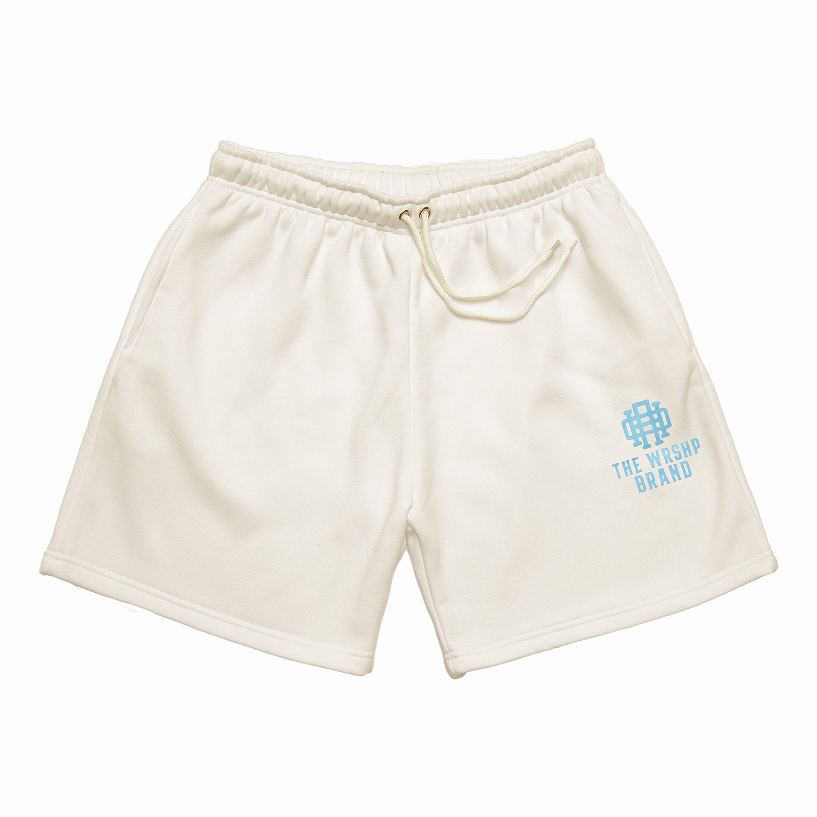 The WRSHP Brand Shorts- Off White