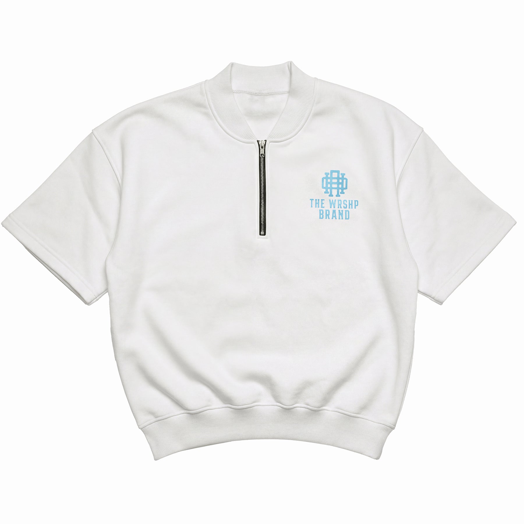The WRSHP Brand Collar Top- White
