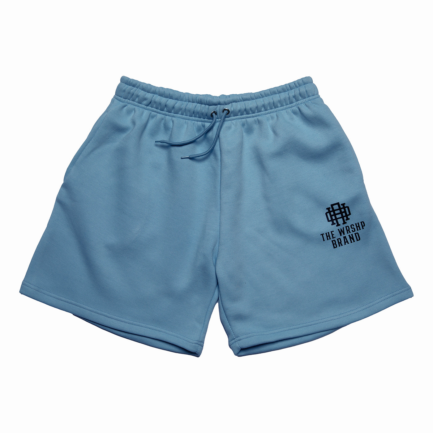 The WRSHP Brand Shorts- Columbia Blue (Copy)