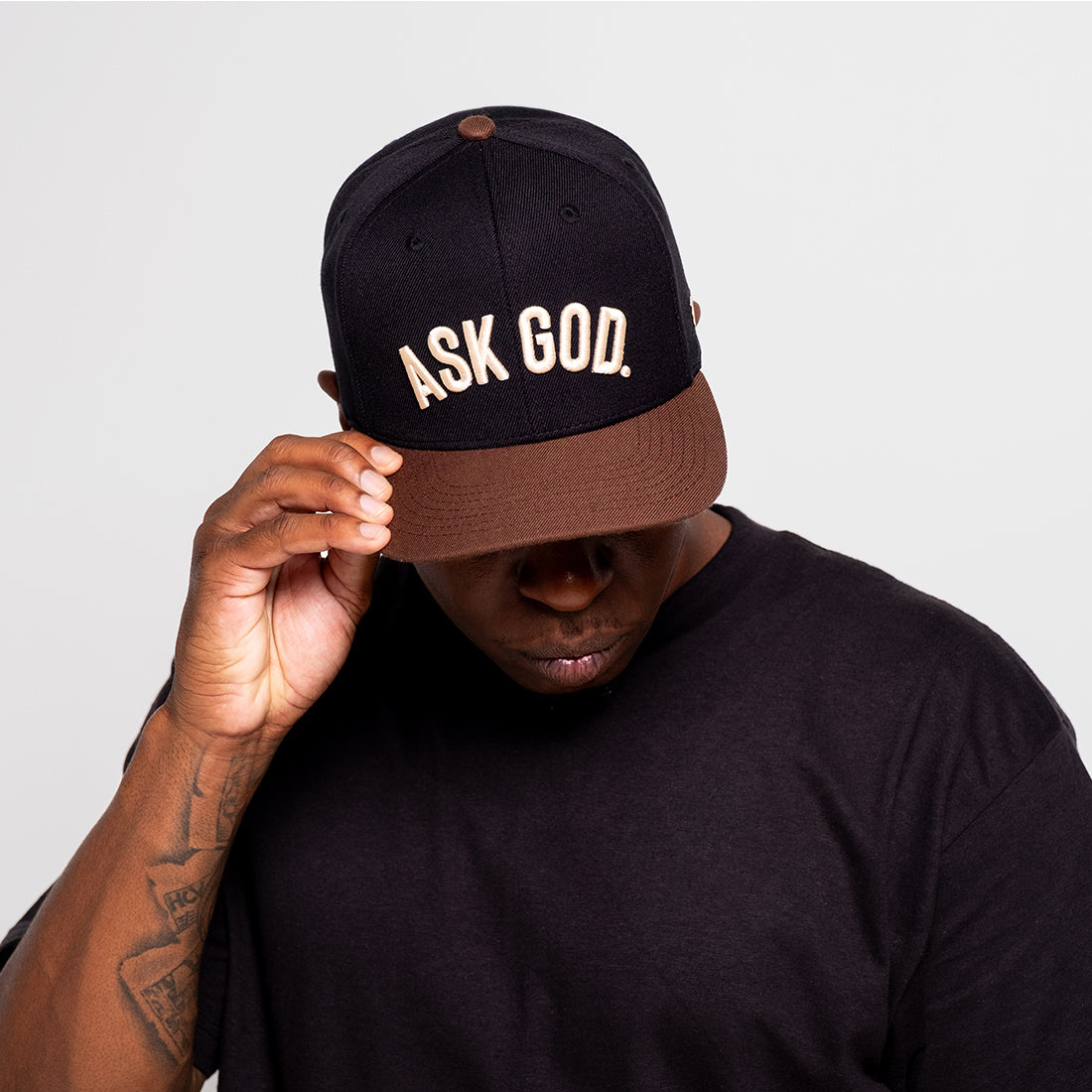 Ask God Snapback - Butter Pecan