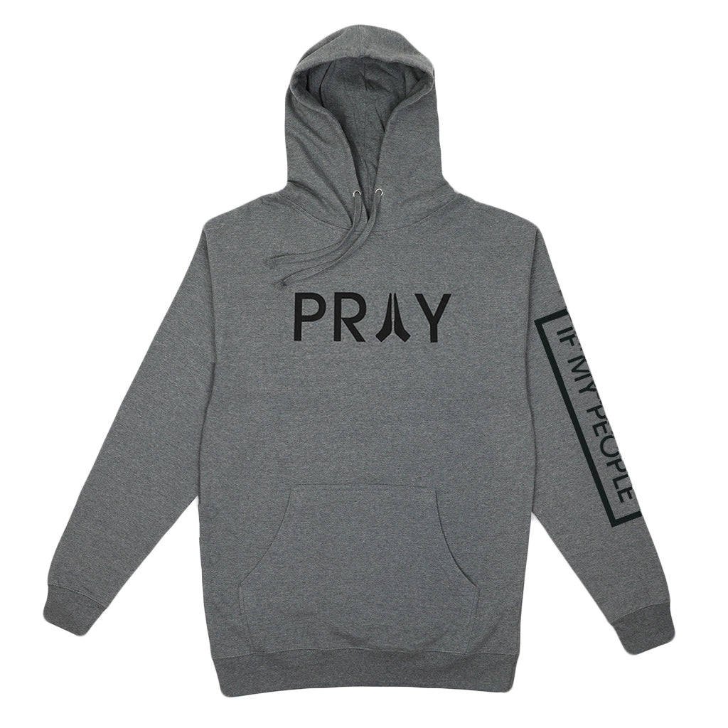 Pray Logo Hoodie - Heather Gray