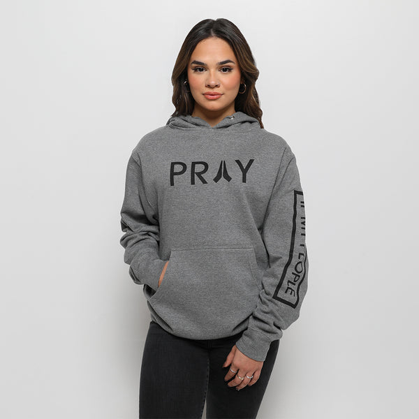 Pray Logo Hoodie - Heather Gray