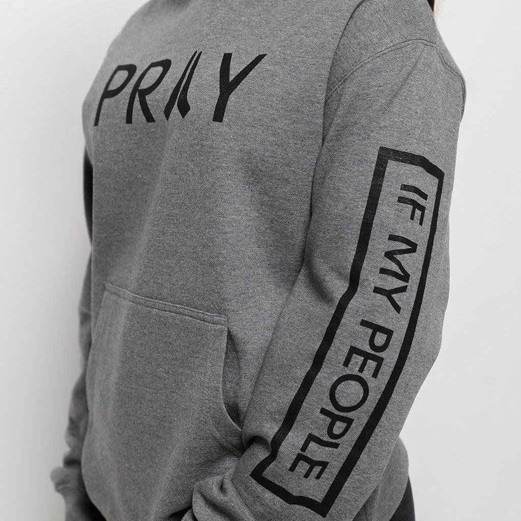 Pray Logo Hoodie - Heather Gray