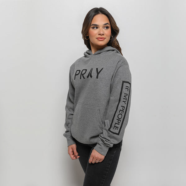 Pray Logo Hoodie - Heather Gray