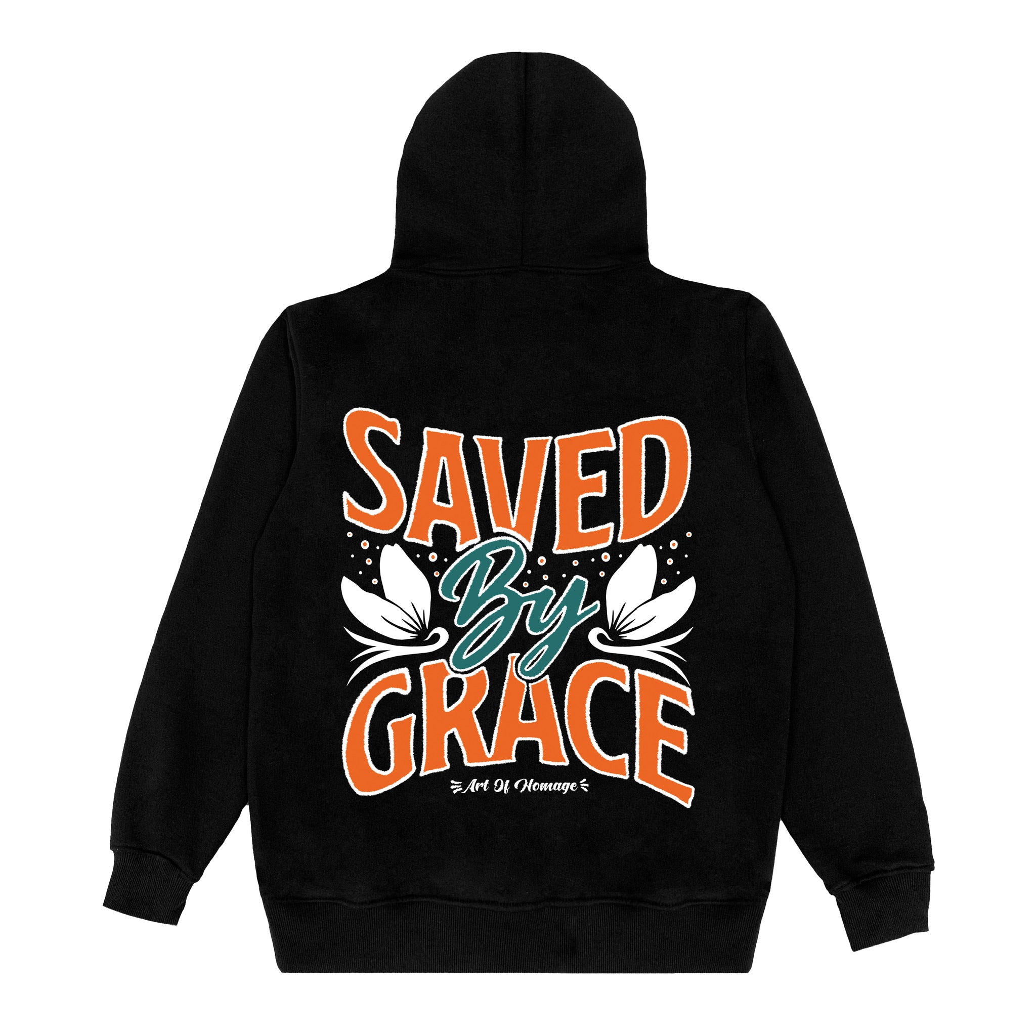 Saved By Grace Hoodie-Black