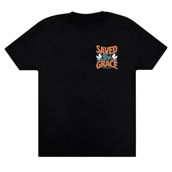 Saved By Grace Tee-Black