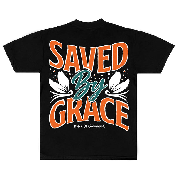 Saved By Grace Tee-Black