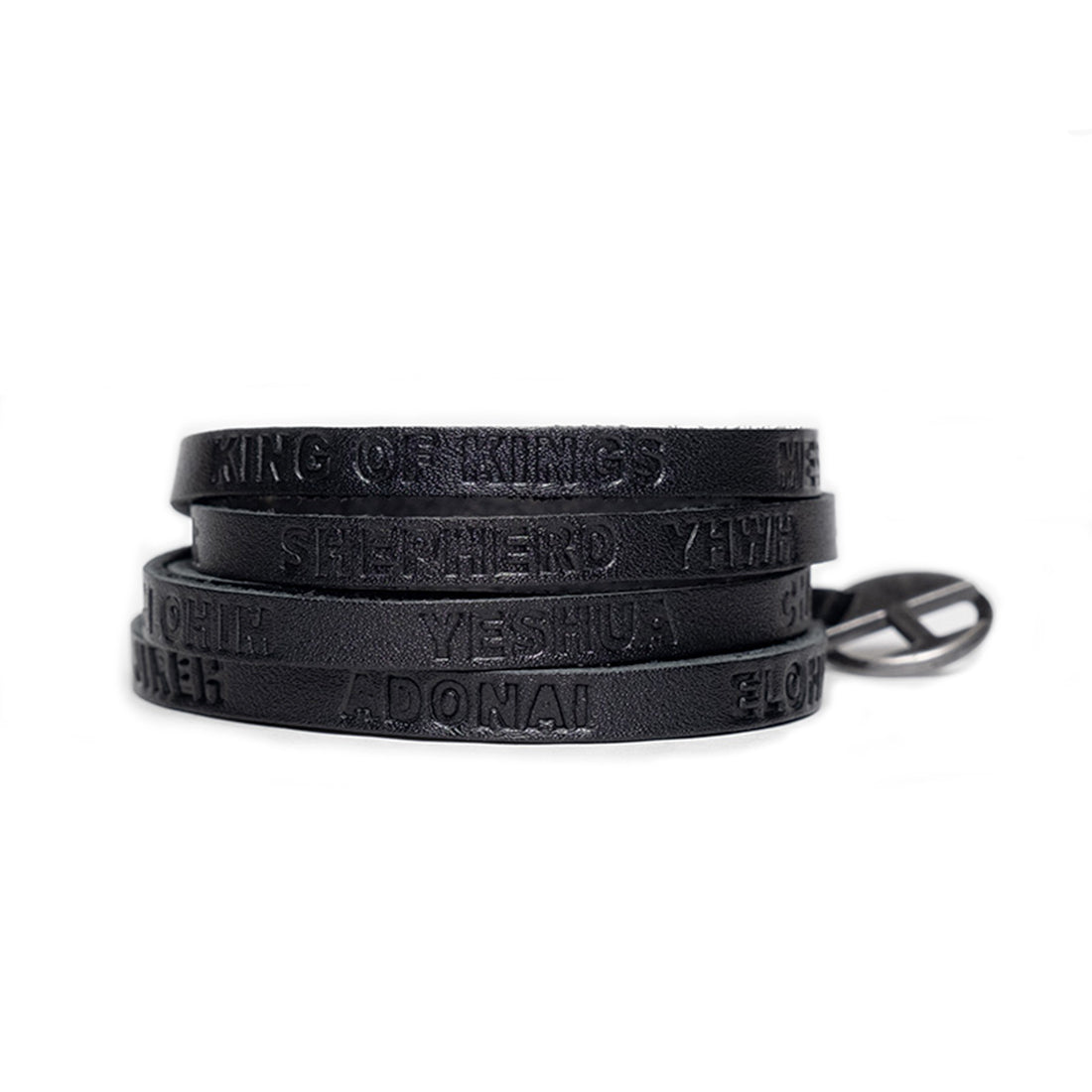 Soft Grain Leather WristPack - Names of God (Black)