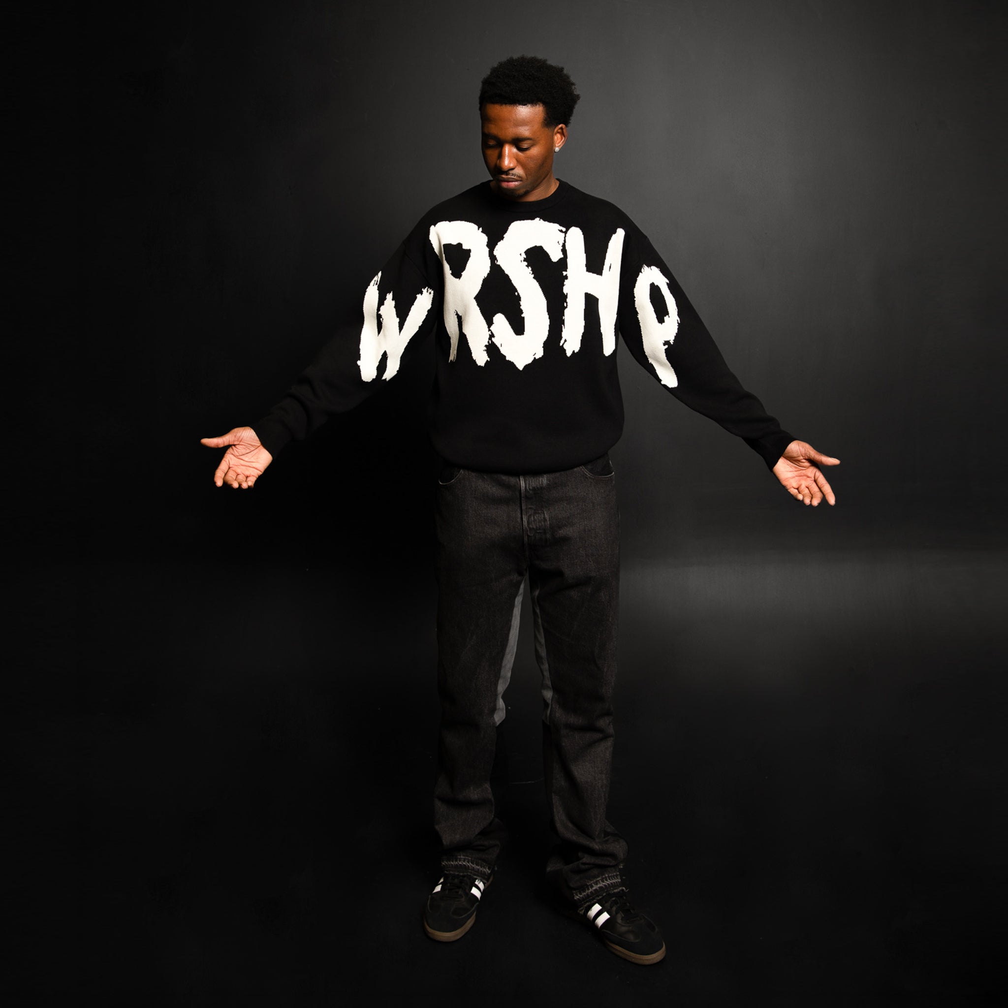 Lushknit WRSHP Sweater - Black