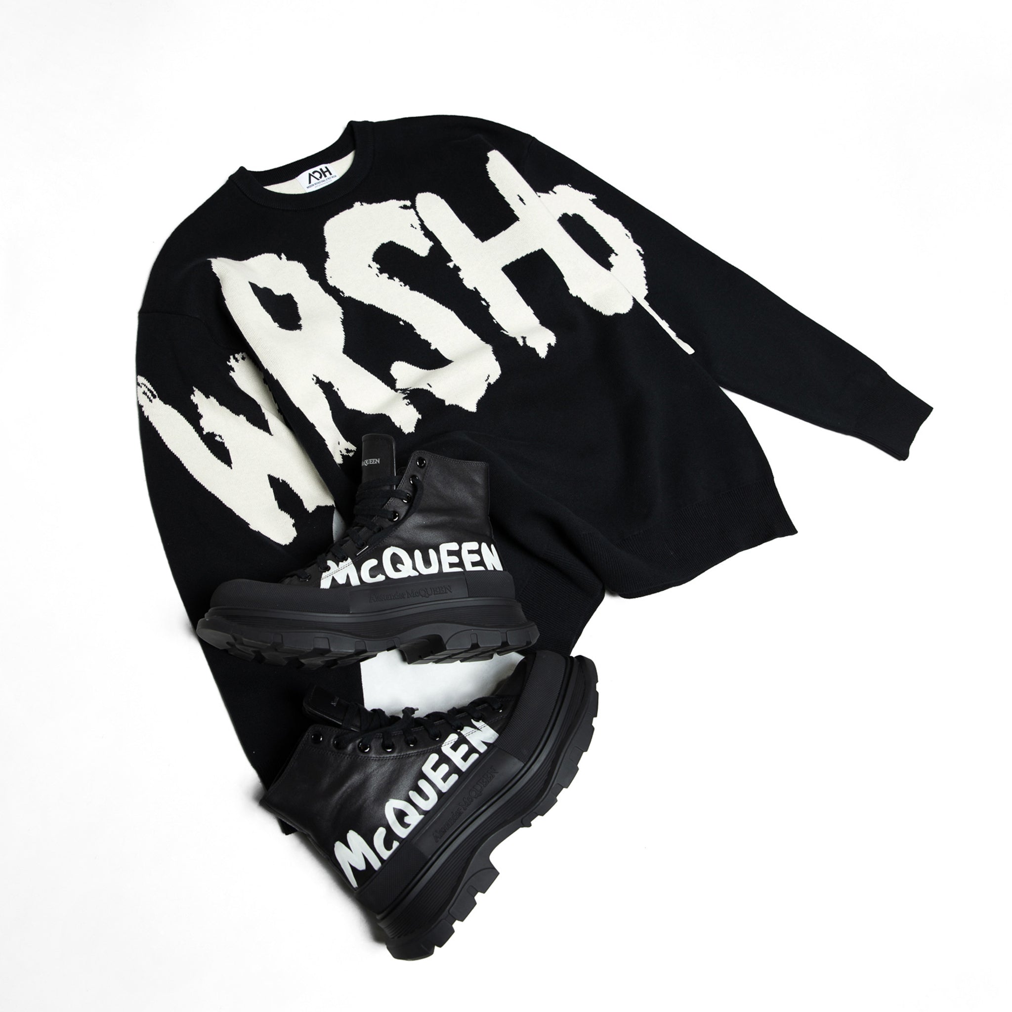 Lushknit WRSHP Sweater - Black