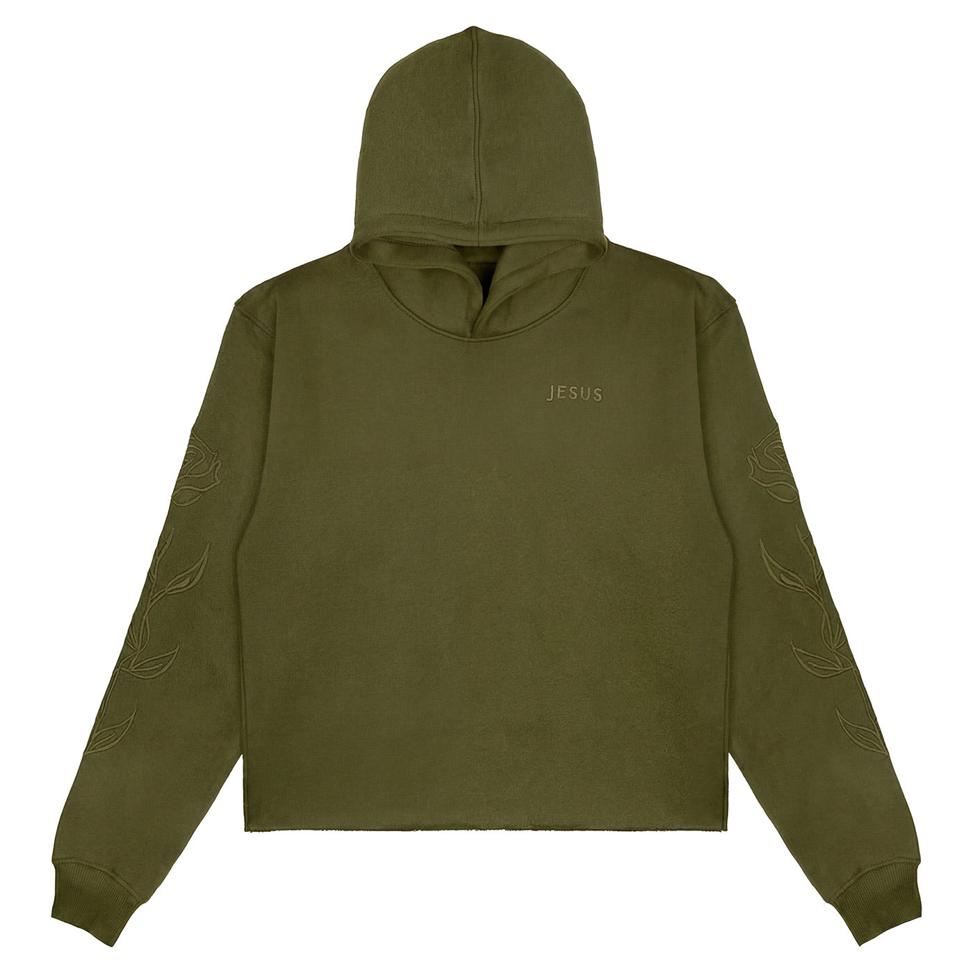 WRSHP Jesus Dual Layered Hoodie- Olive