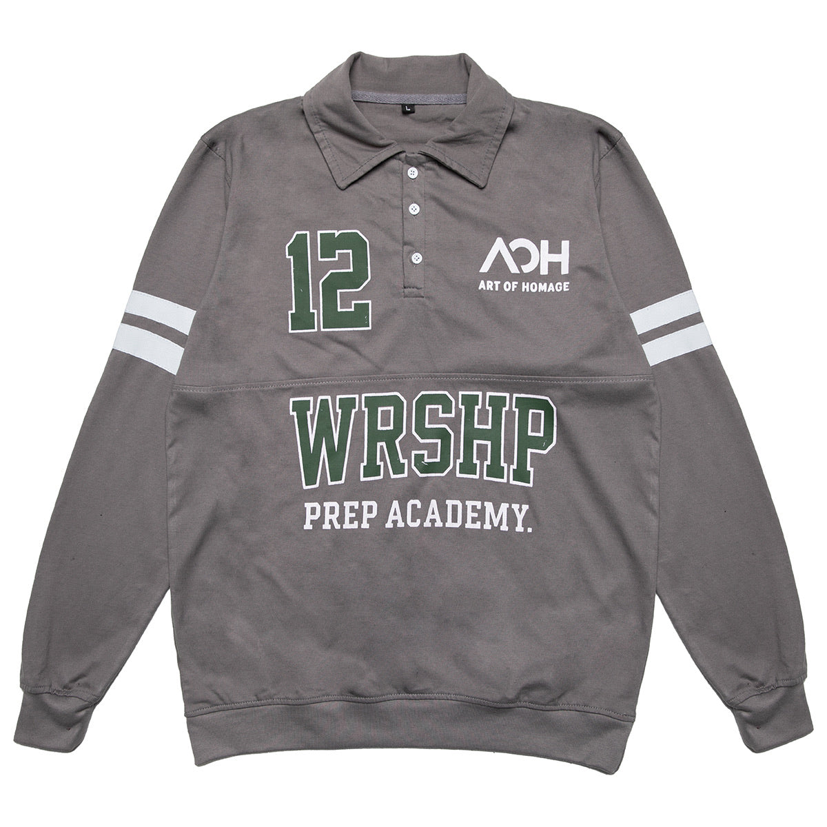 The WRSHP Prep Academy Collar Top- Gray
