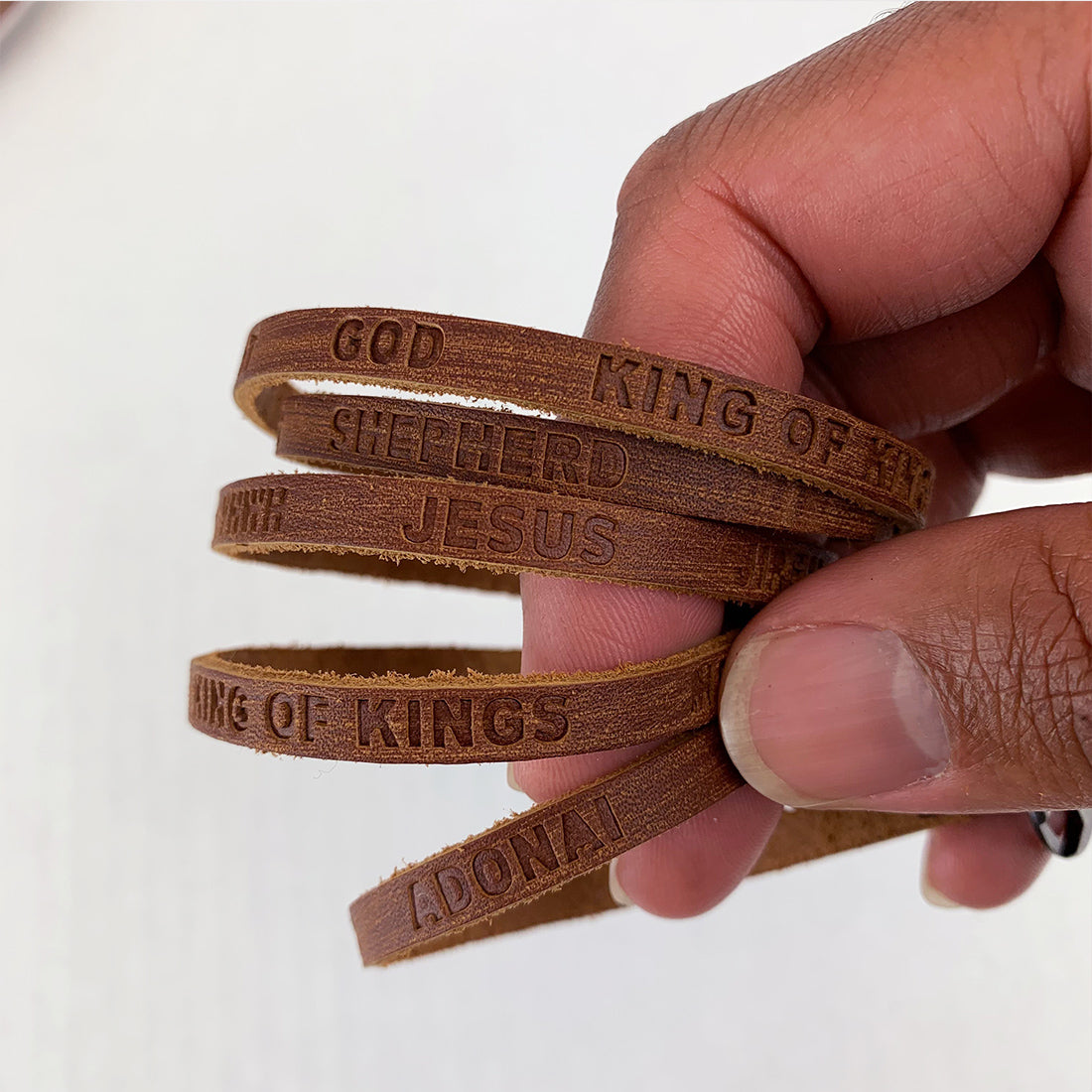 Soft Grain Leather WristPack - Names of God